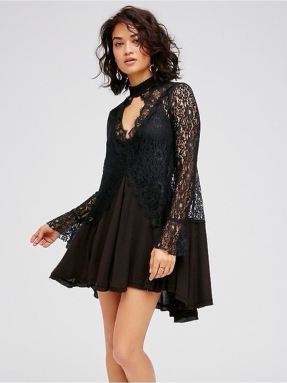 Free People lace cutout dress size Small